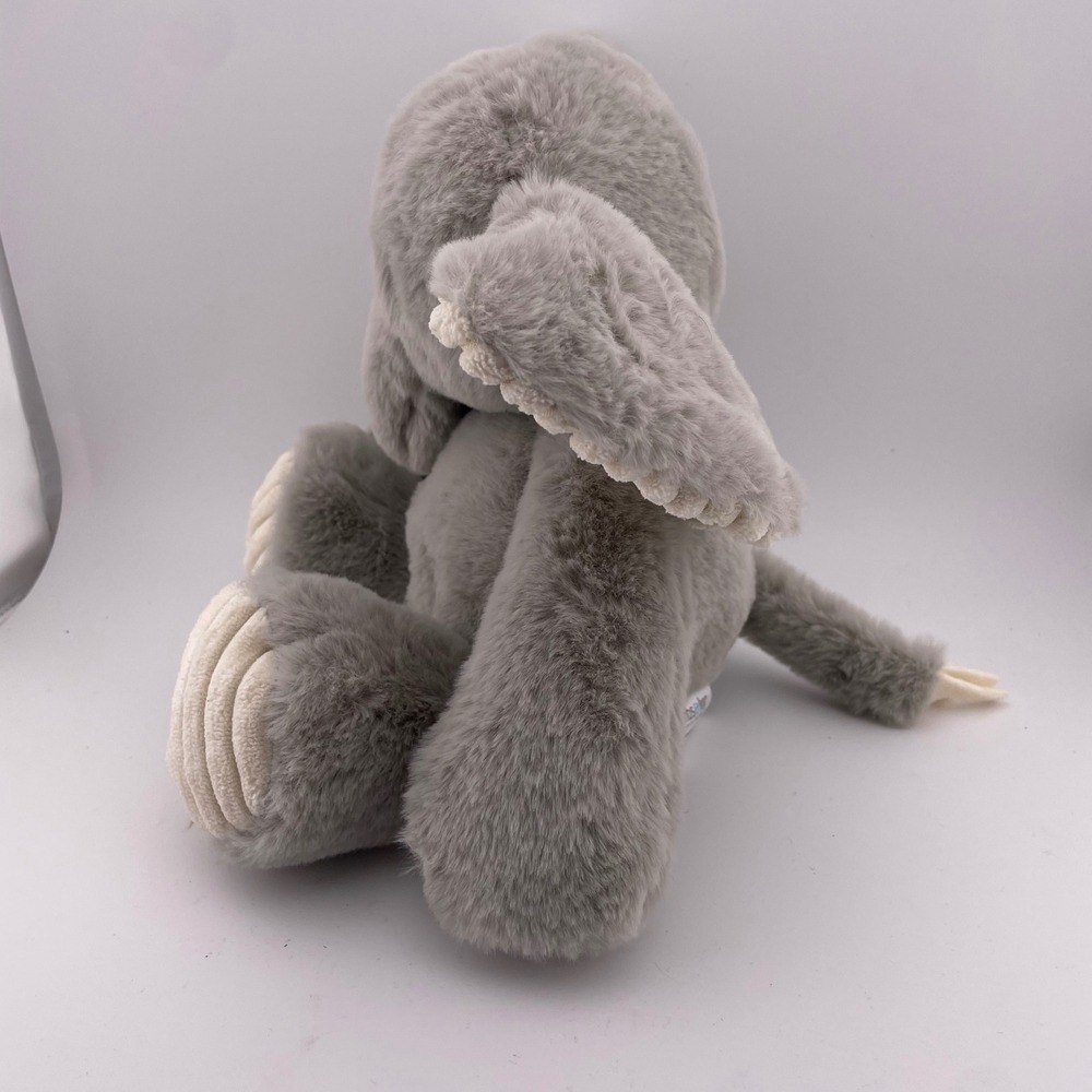 Lambs & Ivy Plush Elephant Soft Stuffed Animal Gray Corduroy Ears Baby Toy - Picture 4 of 6